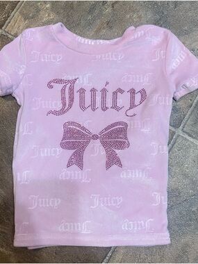 Juicy Couture Light Pink Rhinestone Logo Sleep Top